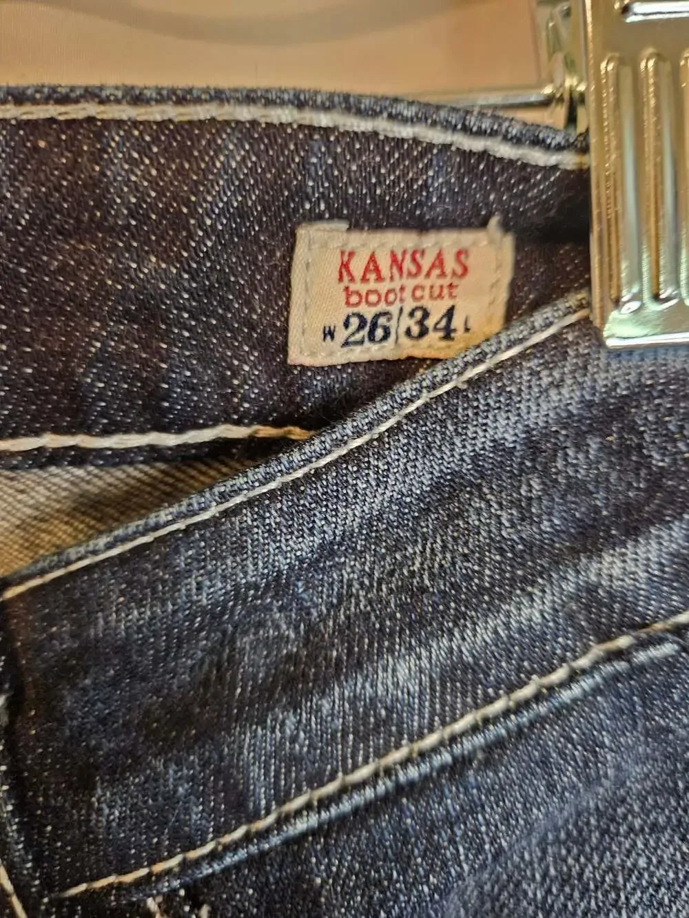 Mek Denim Kansas Boot Cut Jeans Women's Size 26x34 Dark Wash